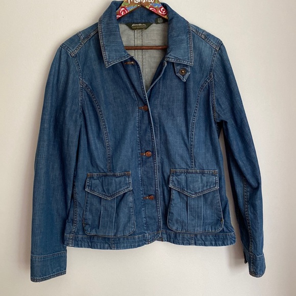 Eddie Bauer ladies jean/denim jacket size large. - Picture 1 of 13